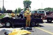 Top off -
                  victim extrication in progress.